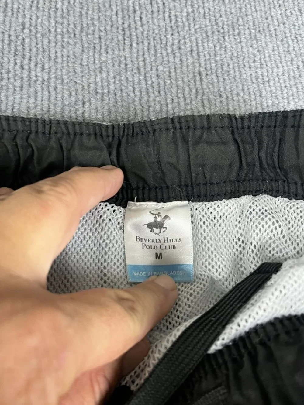 Beverly Hills Polo Club Mens Gray Camouflage Swim Trunks M